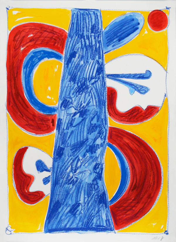 The Spirit Behind the Tree, Mixed Media on Paper, 30x22", 2018