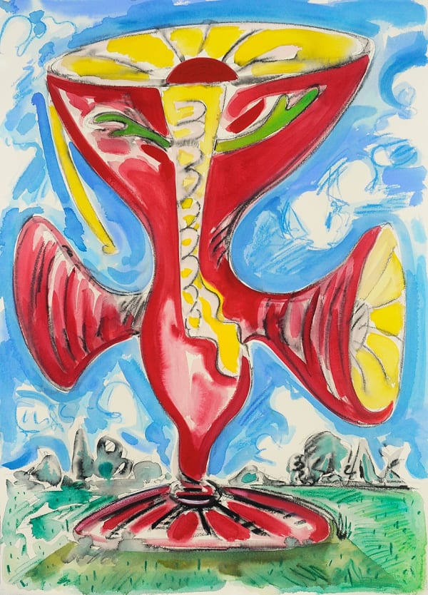 Spirit of Nature, Pencil and Gouache on Paper, 30x22", 2023