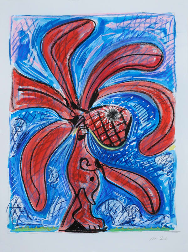 Spirit of Nature, Gouache, Marker, Oil Pastel, and Pencil on Paper, 30x22", 2020