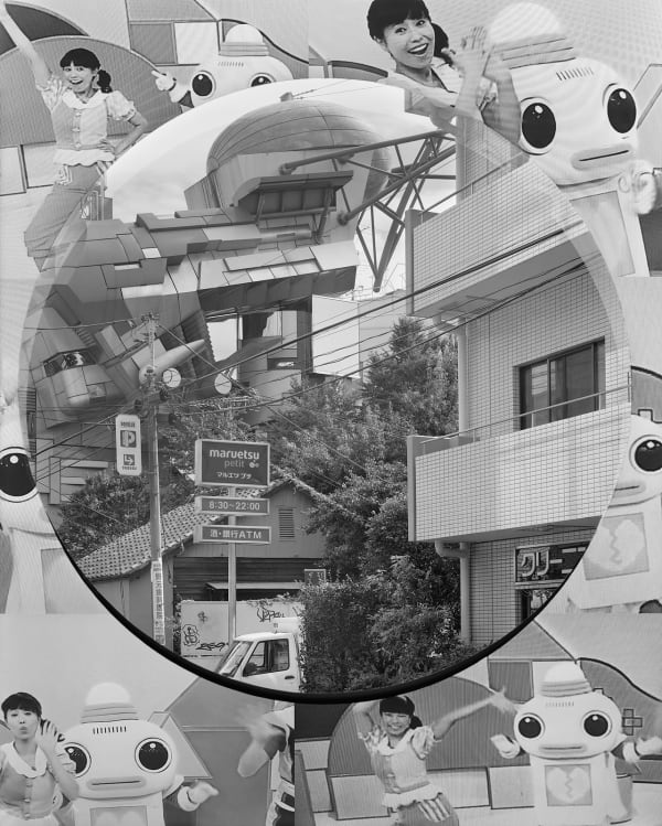 Aoyama Technical College + Collage, Shibuya, Tokyo, Japan, 2016 Selenium Toned Silver Gelatin Print, 20x16" + 24x20" Edition of Three
