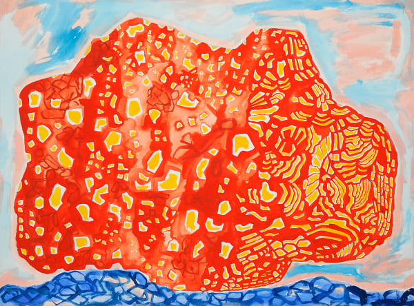 Volcanic Rock, Gouache on Paper, 22x30", 2007