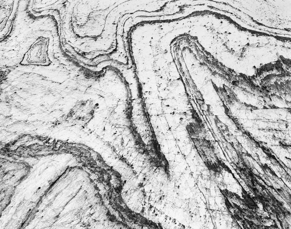 Aerial View, Dyngjujökull Glacier, Iceland, 2019 Selenium Toned Silver Gelatin Print 16x20" Edition of Three