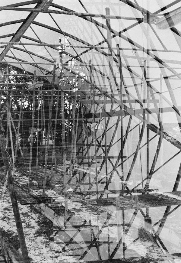 Green House, Double Exposure, Brighton Farm, St. George, Barbados, 2016 Selenium Toned Silver Gelatin Print, 20x16" Archival Pigment Print on Moab Entrada Rag, 17x21" Edition of Three