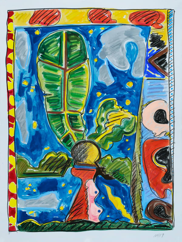 The Naked Tree, Mixed Media on Paper, 30x22", 2019