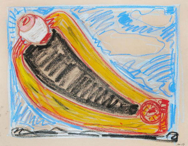 Eye Trap, Sketchbook Page, Oil on Pastel, 2009