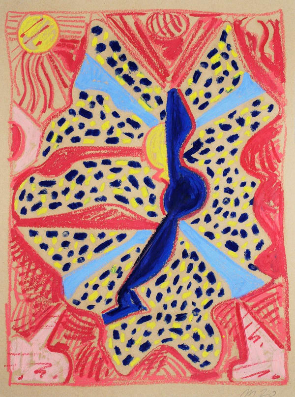 Sketchbook Page, Oil Pastel on Paper, 2020