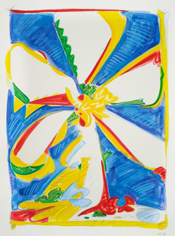 Flower, Mixed Media on Paper, 30x22", 2016