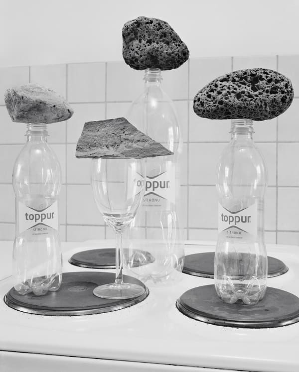 Basalt and Rhyolite on Toppur Bottles, Egilsstaðir, Iceland, 2019 Selenium Toned Silver Gelatin Print 20x16" Edition of Three