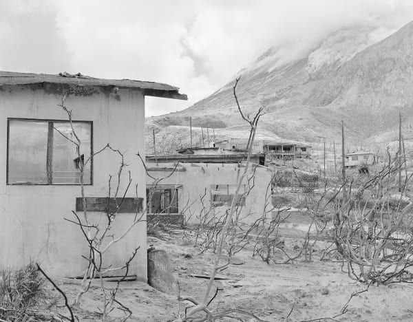 Dyers Township and Soufriere Hills Volcano, Exclusion Zone, Montserrat, 2008 Selenium Toned Silver Gelatin Print 16x20" Edition of Three