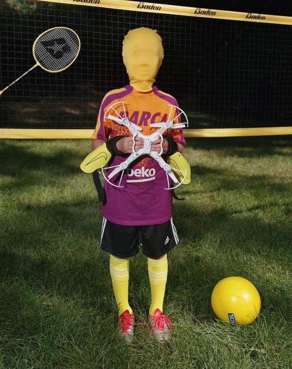 Yellow Study with Mei and Drone, Wilton, Connecticutt, 2016 Archival Pigment Print, 20x24" Edition of Three