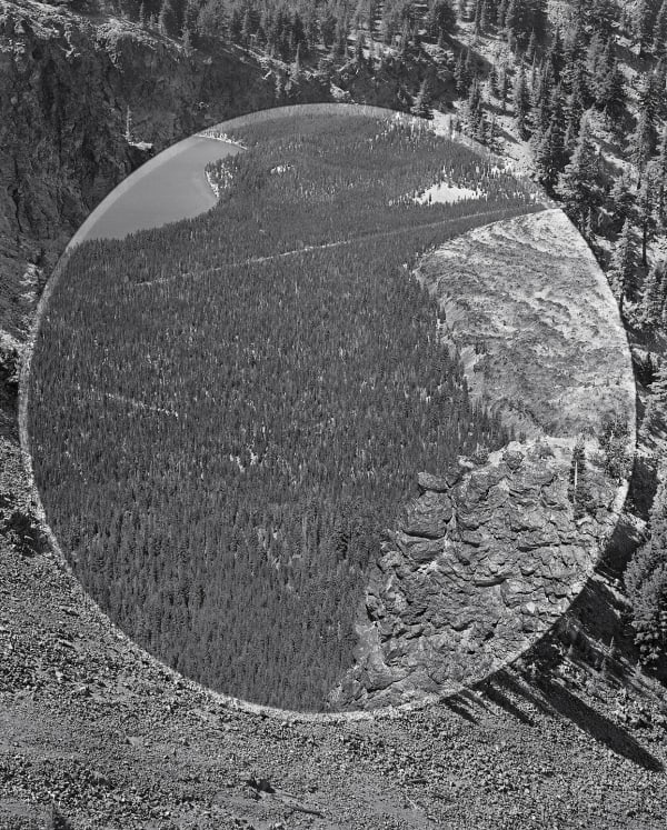 Newberry Volcano Double, Oregon, 2015 Selenium Toned Silver Gelatin Print 20x16" Edition of Three