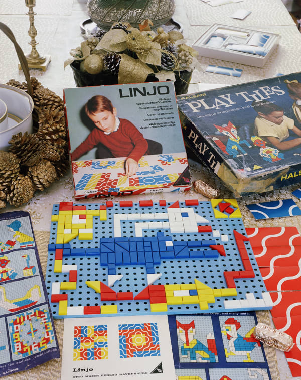 My Old Toys on Mother's Christmas Table, Falls Church, Virginia, 2024 Archival Pigment Print, 20x24" Edition of Three