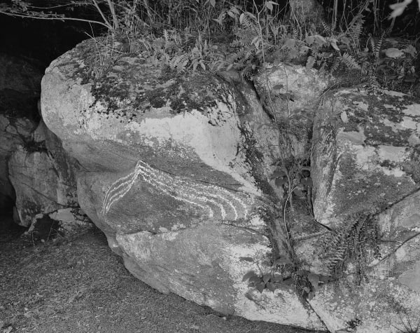 Rock Drawing (Night), Wilton, Connecticut, 2023 Selenium Toned Silver Gelatin Print 16x20" Edition of Three