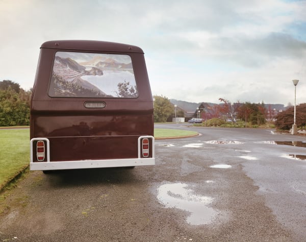 Tour Bus, Rotorua, New Zealand, 1995 Archival Pigment Print on Moab Entrada Rag, Image Size, 8x10", Paper Size, 17x21" Edition of Three