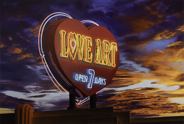 Jim Thalassoudis, Love Art, 2023, oil on linen 137cm x 203cm