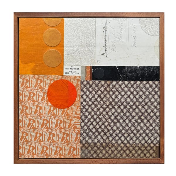 Emma Davis artwork 'Mother and Father', 2025, Book cloth, book pages onboard, soft wax finished