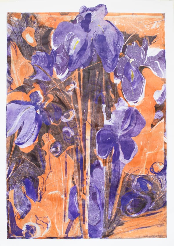 Monoprint by Eleanor May Watson, Under Open Windows, 2024