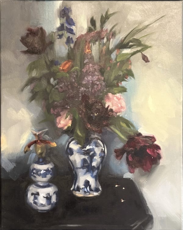 Image of a painting by Robin Danely: Vain Vanitas, 2023, oil on canvas