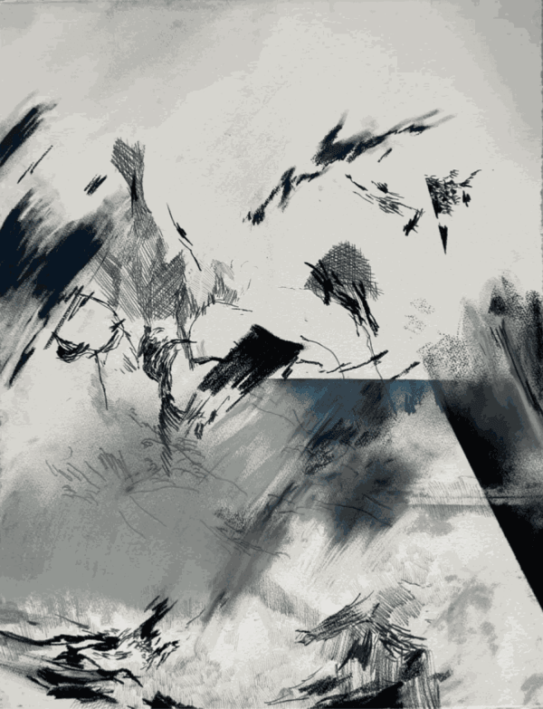 Stéphanie Mansy, Les Manquants #12, 2024, pastels et crayons, 67 x 51cm