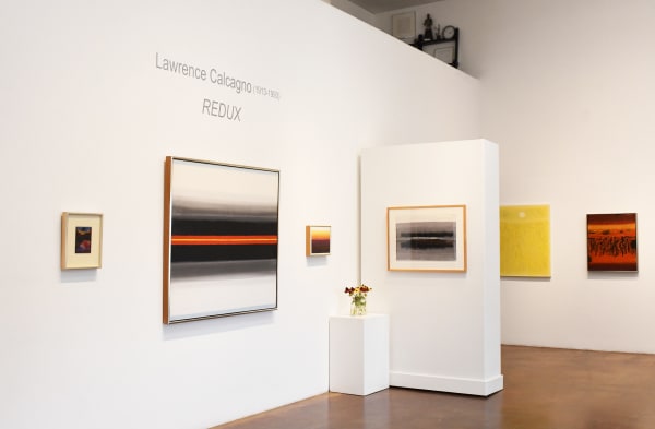 Calcagno Redux Landscape Without Time Taos Toward The Sea Red Season Sun Painting Install