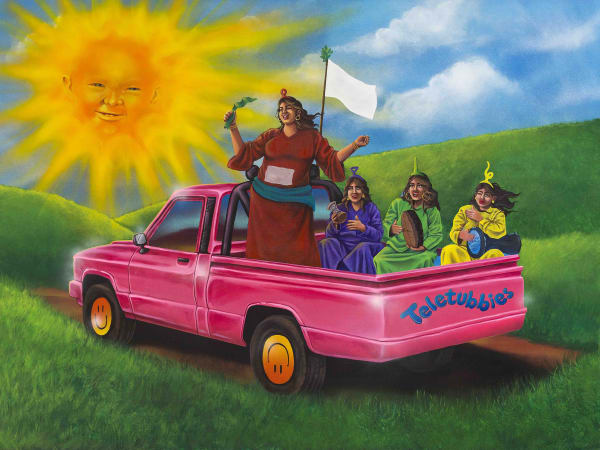 13 Teletubbies Acryliqueetspraya Rosolsurtoile 150X200Cm 2023