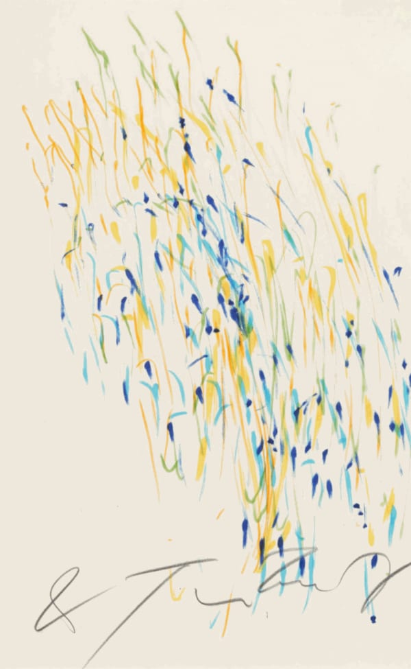 Méta-matic by the Swiss artist Jean Tinguely (1925-1991), made in 1974. Work on paper with felt pen. Dimensions 29 x 18 cm.