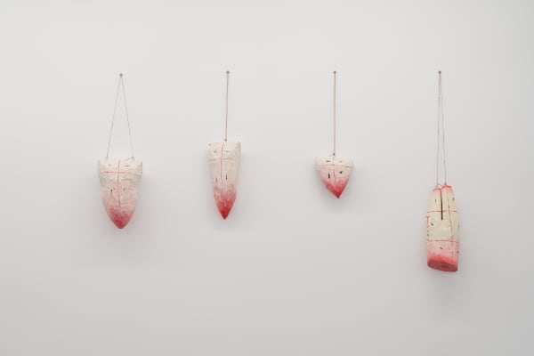 Marian Zidaru Relics, 2023 Painted wood Variable dimensions
