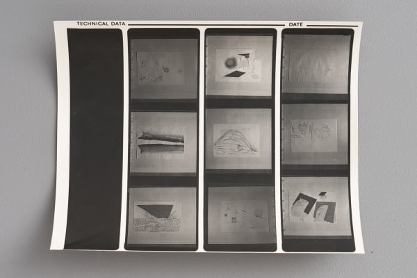 PAVEL ILIE ESTATE Archive contact print with Pavel Ilie's works