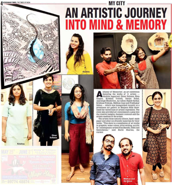 An Artistic Journey into Mind & Memory, In the press, The Times of India