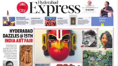 Hyderabad Dazzles @15th India Art Fair , In The Press, The New Indian Express (Hyderabad)