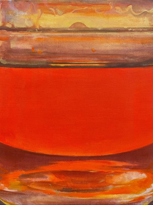 Jin Han Amber Nebulae 2024 Acrylic On Canvas 75 X 60 Cm