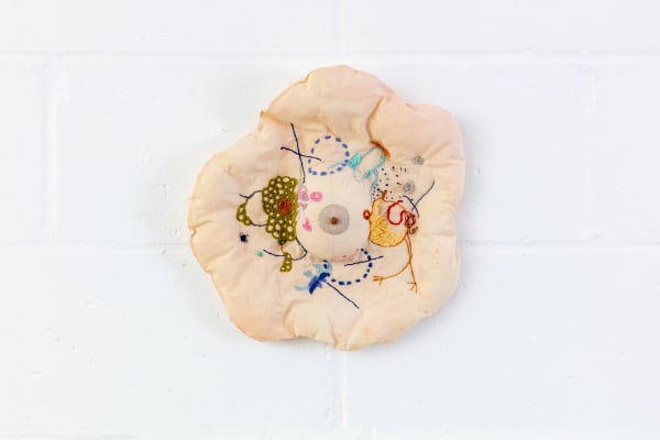 Sunny Side Up Yellow Bird 2024 33X34X7Cm Acrylic Embroidery On Canvas Polyfillings