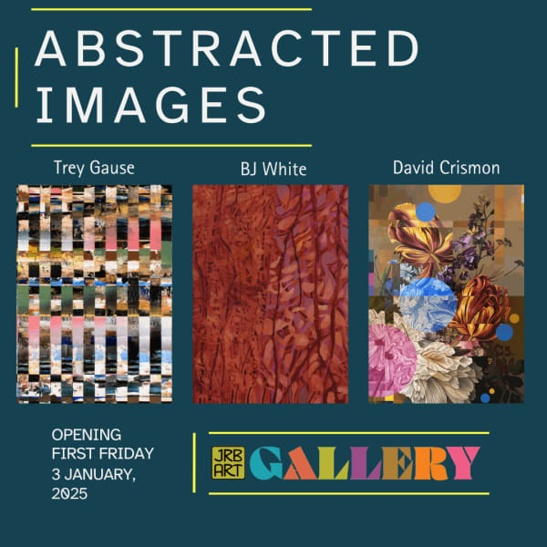 Abstracted Images JRB Art at The Elms is thrilled to present an exceptional exhibition showcasing the works of Trey Gause, David Crismon, and BJ White.