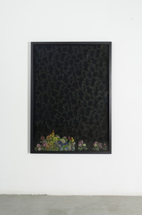 7 Gianluca Quaglia Giardini 2019 Intagli Su Carta Collage E Vetro Fume Nero 109X79 Cm