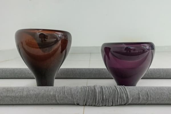 Installation view, Zhang Yibei's works at "The Jealous Potter", UCCA Clay, 2025.