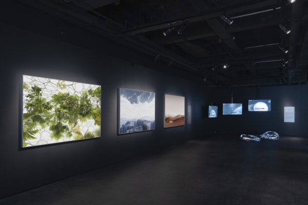 Installation view, Mchael Najjar's "outer space" series, Fotografiska Shanghai, 2025. Photo credit: Michael Najjar
