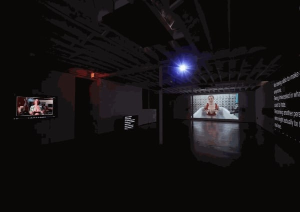 Patty Chang, Milk Debt, 2020. Installation view, 18th Street, 2020