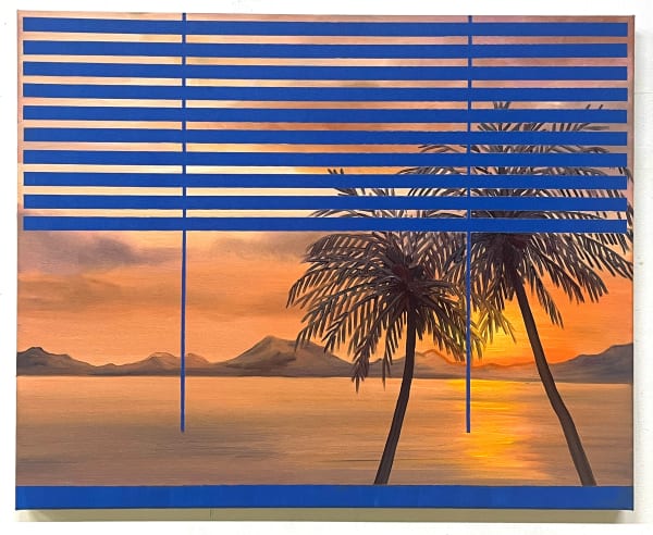 Coraline de Chiara, Au seuil les palmiers, 2025, oil on canvas, 65 x 81 cm