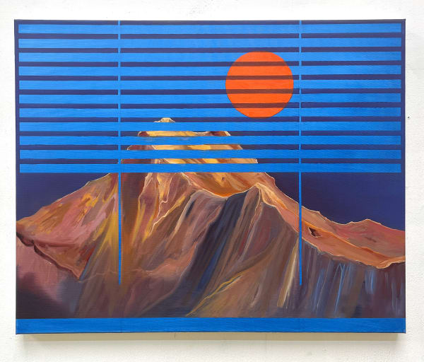 Coraline de Chiara, Au seuil la montagne, 2025, oil on canvas, 61 x 85 cm