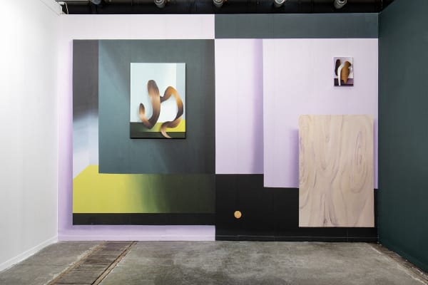 Vue d'exposition Art Brussels 2025 Judith Grassl Oeuvre d'art acrylique sur toile