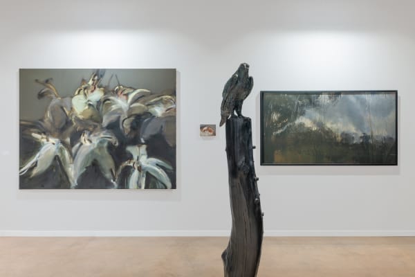 Vue d'exposition Art Paris 2025 Roland Cognet Henri Cueco Tania Mouraud Milène Sanchez Oeuvre d'art art contemporain sculpture