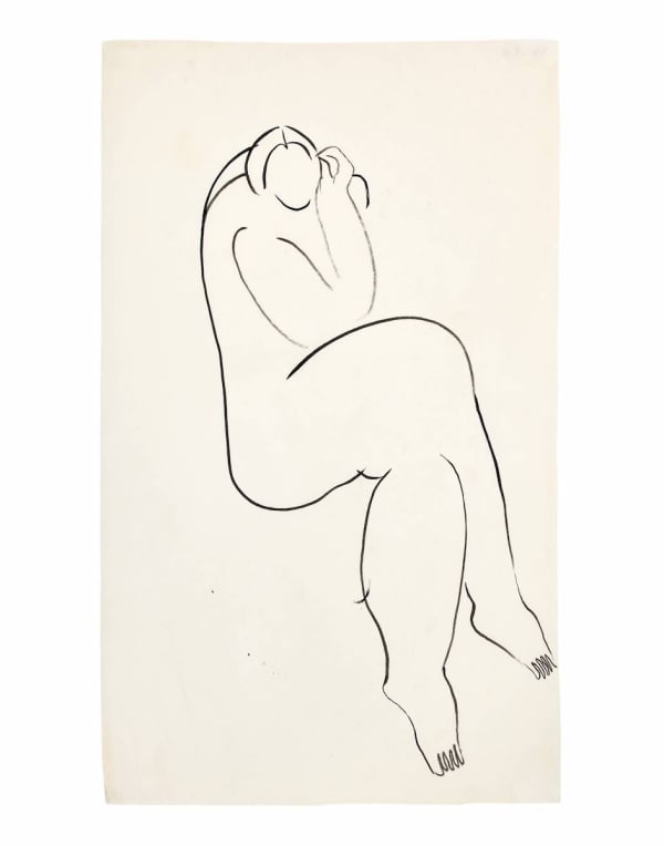 常玉 Sanyu, Nu Assis, Jambes Crois