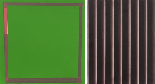 Su Yi , PH-Wireframe-20150111(L);Restraint-Grid-Color Gradient-Ochre Red(R)