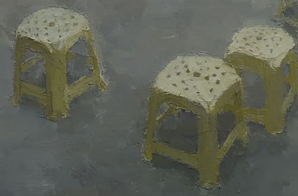 孙逊 Sun Xun, 黄色塑料凳(局部)