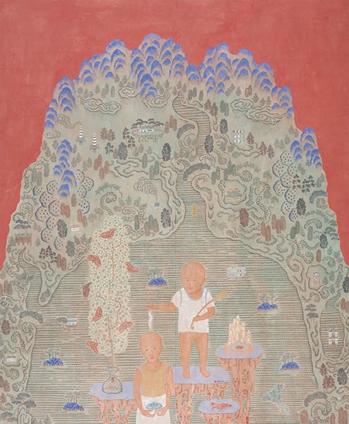 潘信华 Pan Hsinhua, 隔江练气图（二）