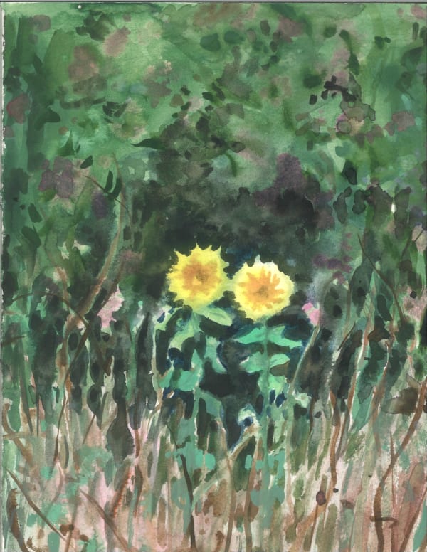 Michelle Blade, Twin Sunflowers for Jack