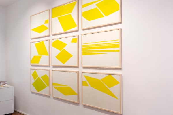 Bettina Bürkle, Yellow Fields, Ausstellungsansicht
