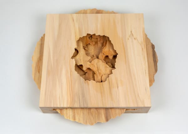 Stephan Wurmer,Aus meinem archäologischen Tagebuch LXXVII, 2021 Pappel 49 x 8 x 49 cm