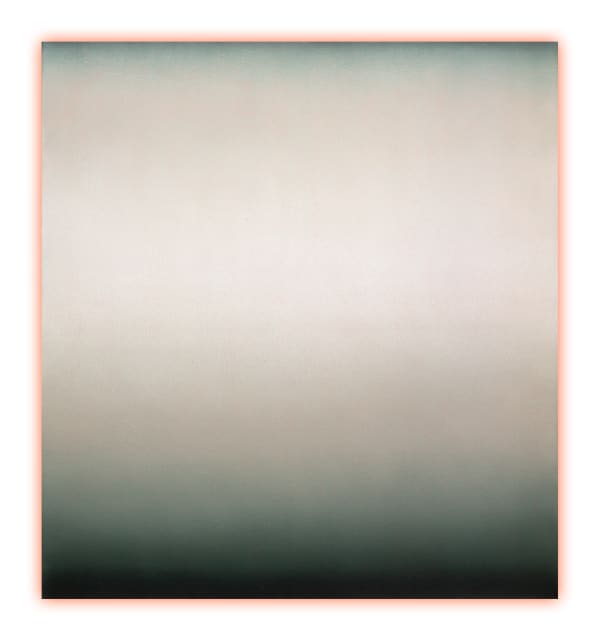 A Painting with the title 10425 resonance island, oil on canvas, 130 x 120cm by the artist Eberhard Ross