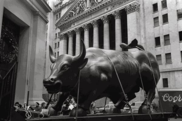 1989 Di Modica Charging Bull Removed